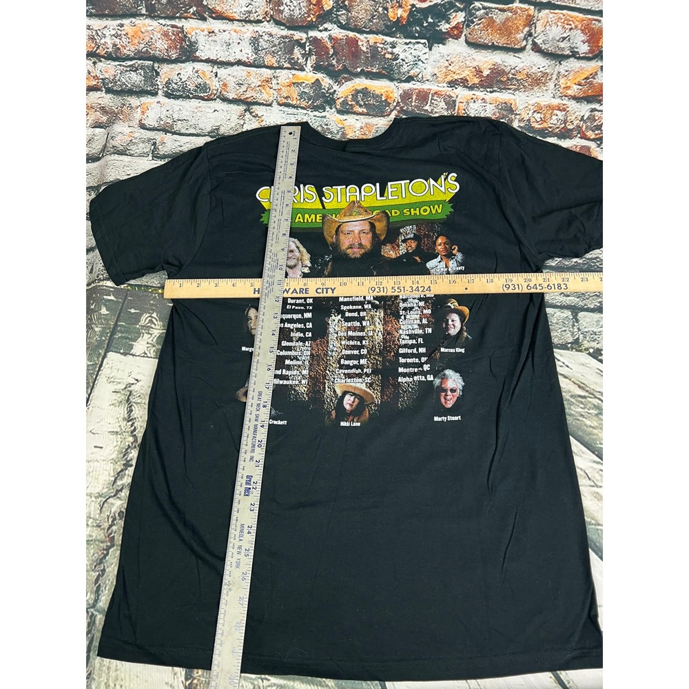 Chris Stapleton All American Road‎ Show Concert T Shirt Black Men's Size L Tour - Picture 5 of 5